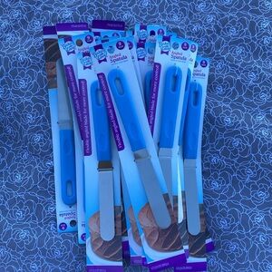 9 inch Angled spatula with a stainless steel blade set of 20